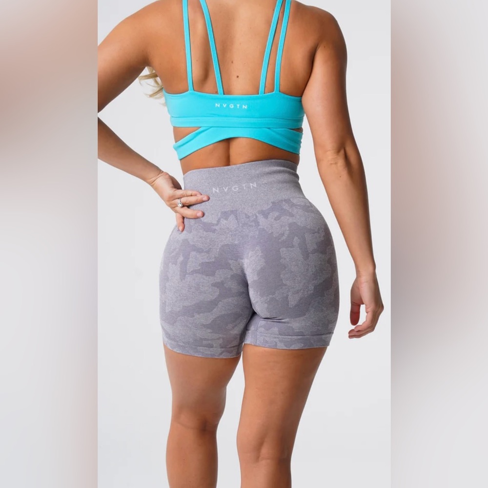 NVGTN Grey Camo Seamless Shorts Medium
